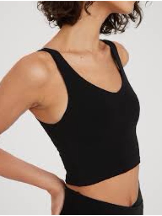aerie Other - Offline by Aerie Real Me Low Key Longline Sports Bra Black Size L